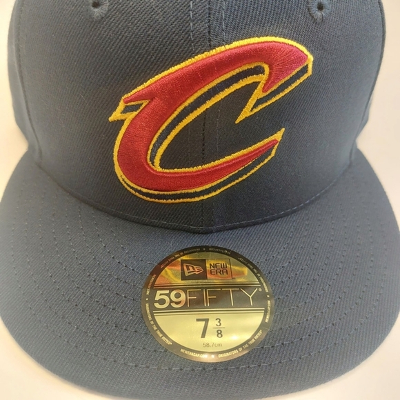 59Fifty New Era Size 7 3/8 Cleveland Cavaliers Fitted Hat Performance Cap - Picture 2 of 6